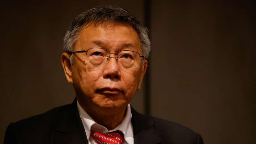 Taiwan People's Party (TPP) presidential candidate Ko Wen-je speaks to media in Taipei
