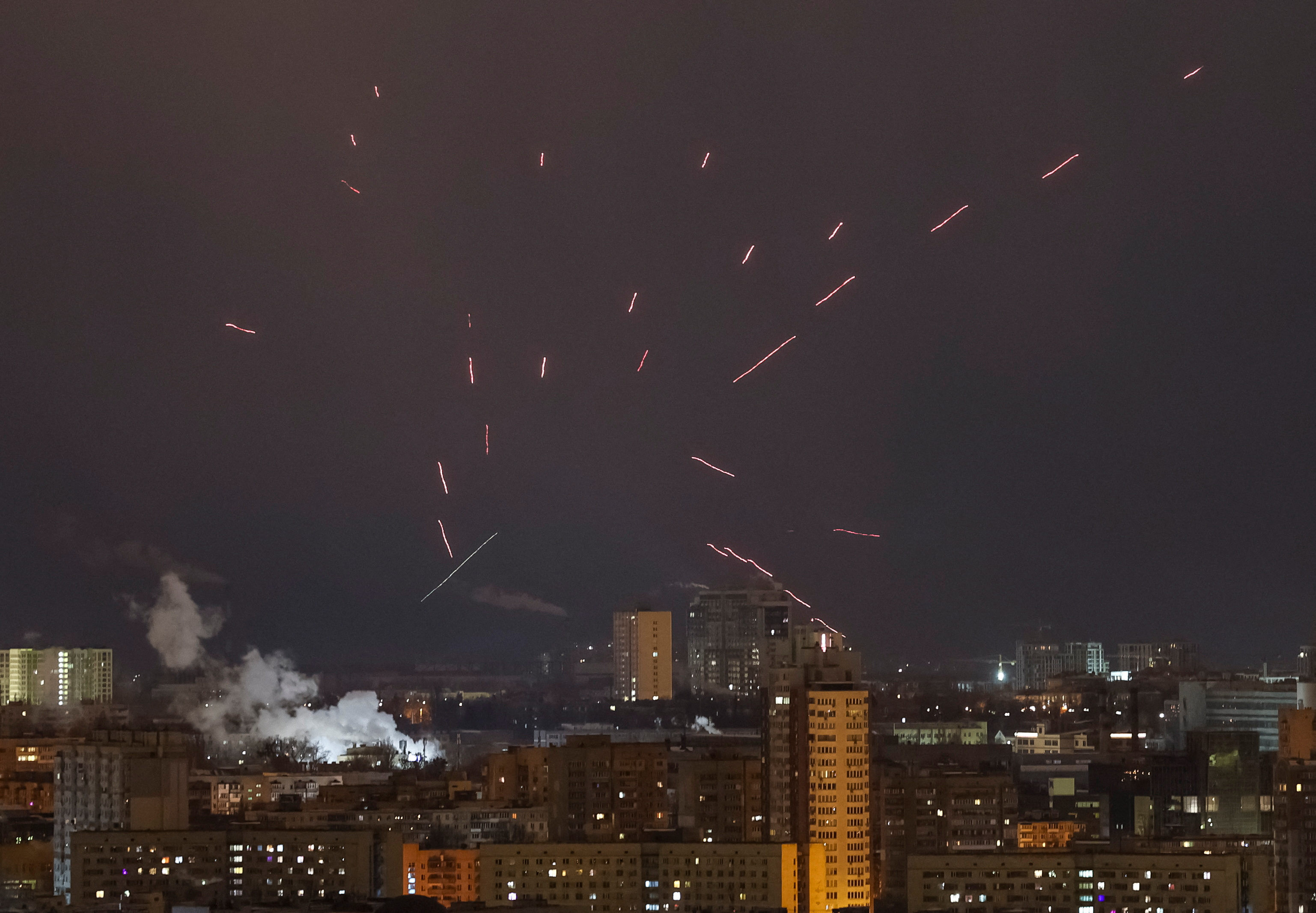 Russian drone strike in Kyiv