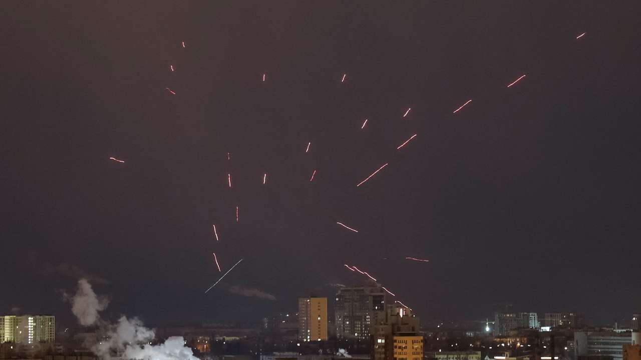 Russian drone strike in Kyiv