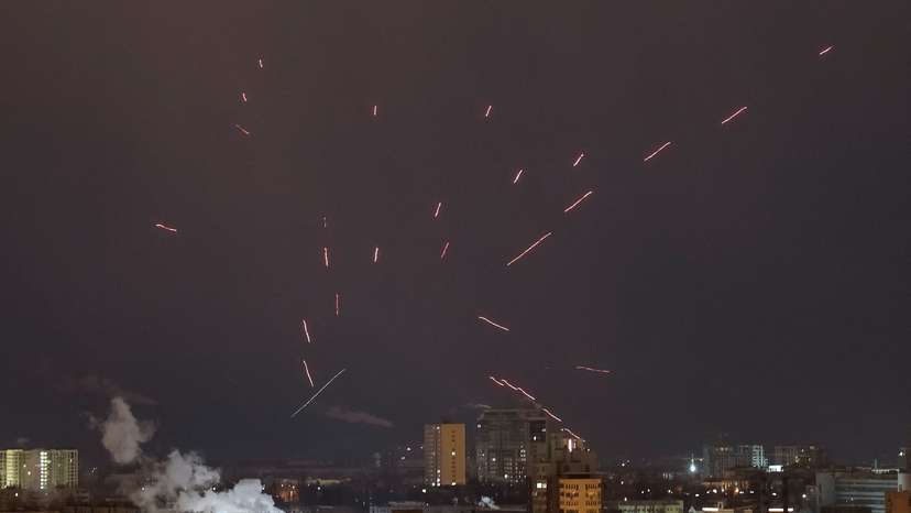 Russian drone strike in Kyiv