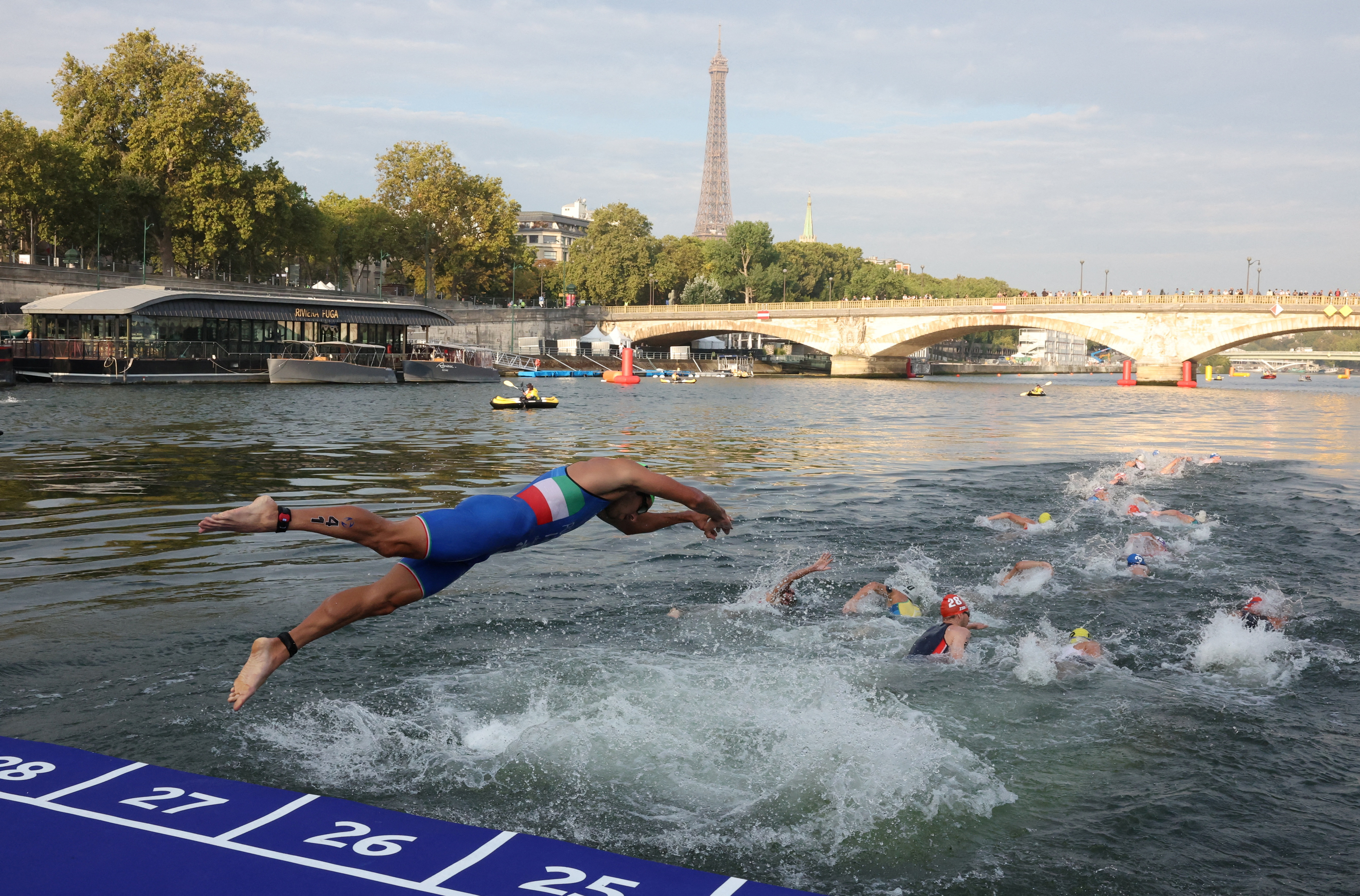 FILE PHOTO: Paris 2024 holds triathlon test event for the Olympics
