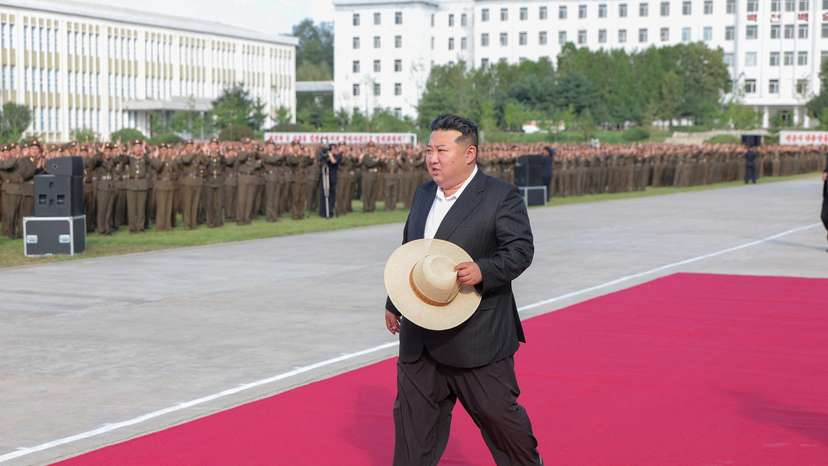 North Korean leader Kim Jong Un visits O Jin U Artillery Academy in North Korea