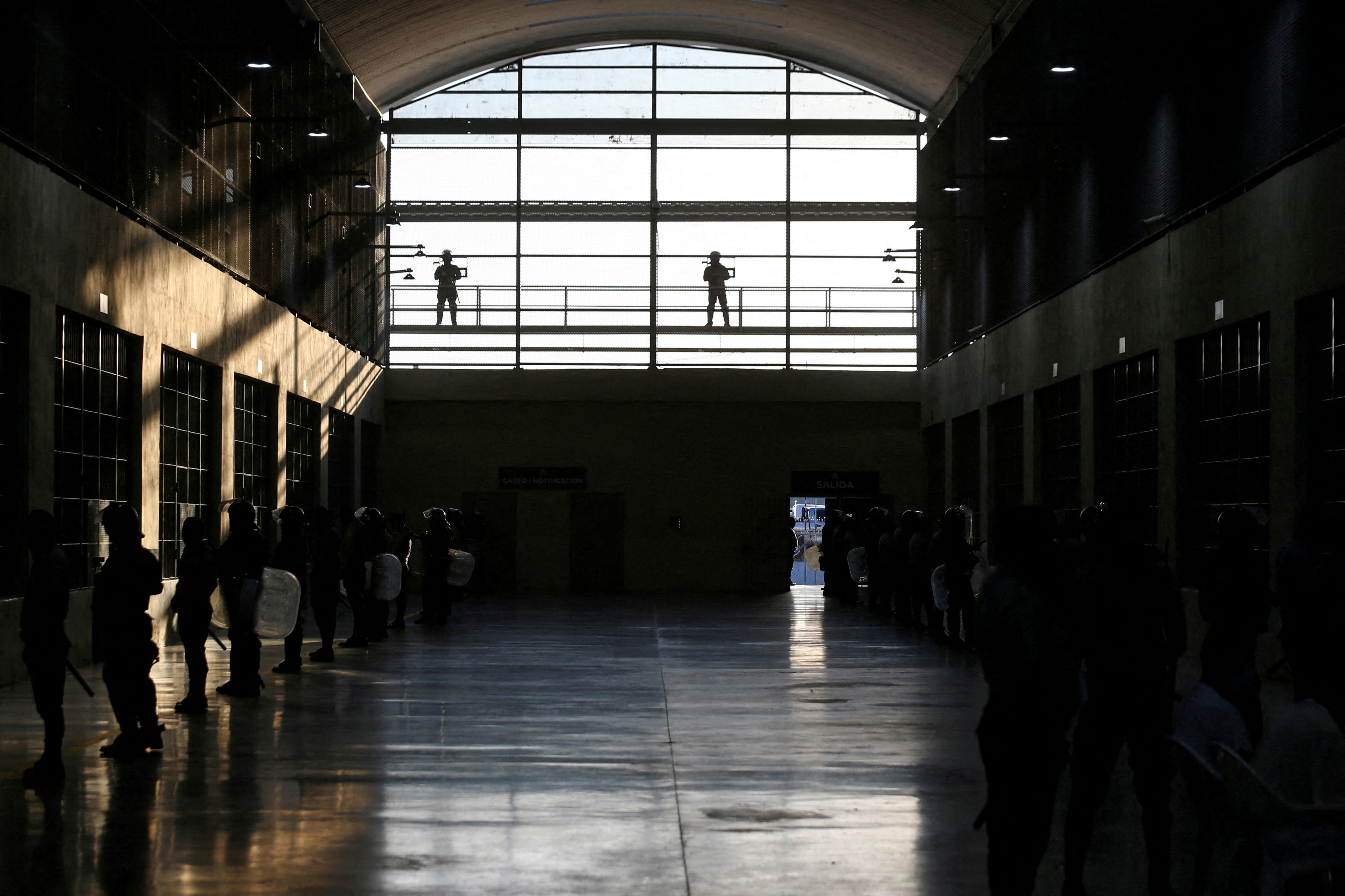 FILE PHOTO: Media tour at CECOT prison in Tecoluca