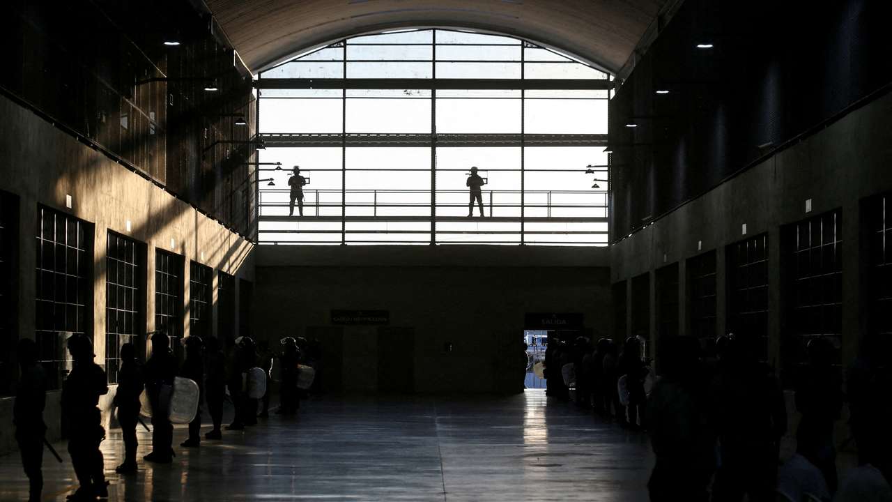 FILE PHOTO: Media tour at CECOT prison in Tecoluca