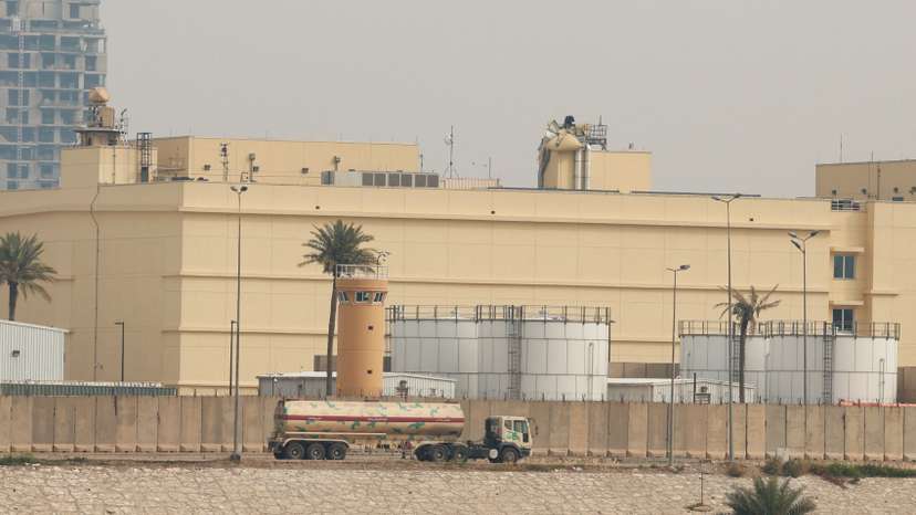 A general view of the U.S. Embassy in Baghdad