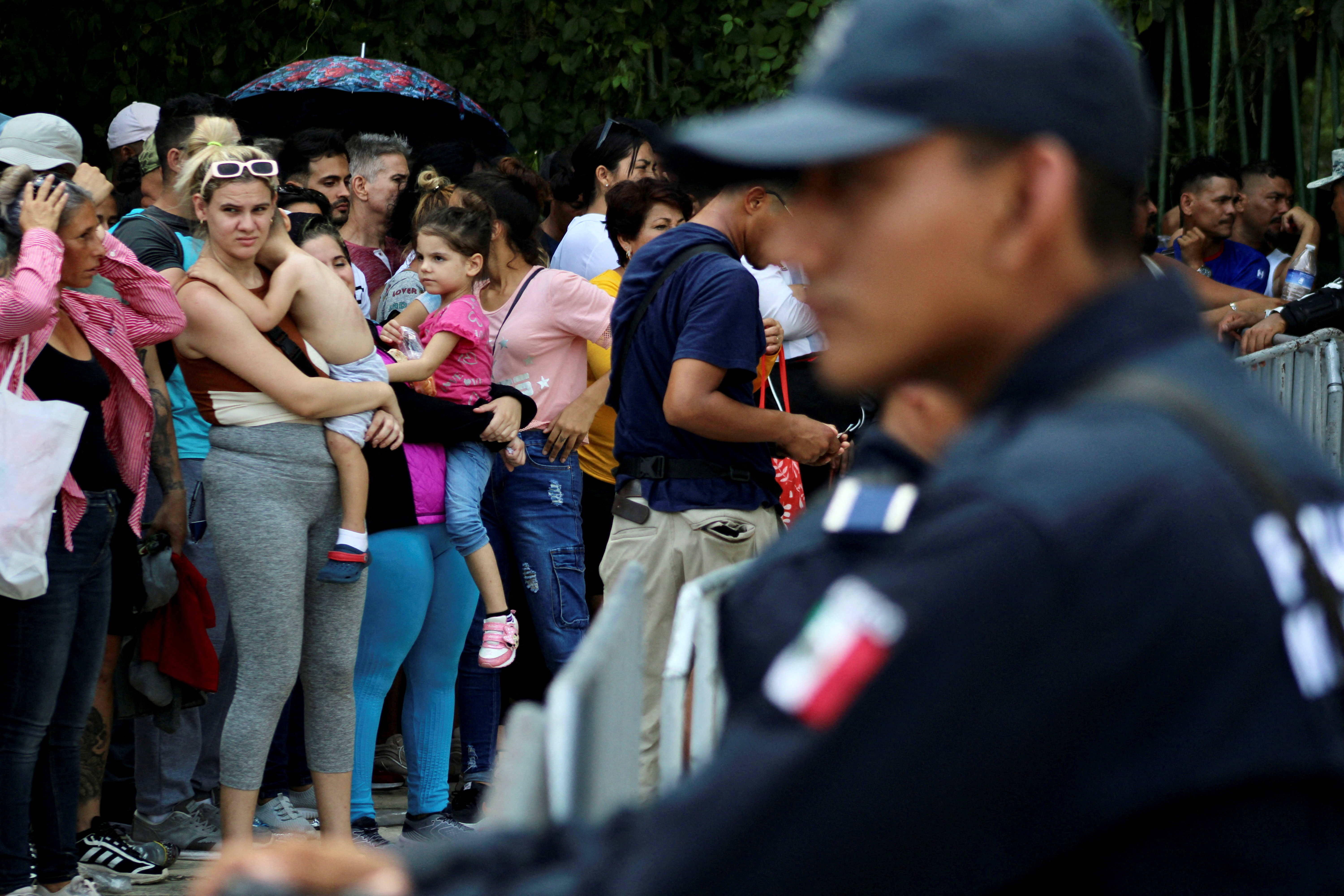 FILE PHOTO: Migrants flock to Mexican refugee station to seek safe passage to the U.S., in Tapachula