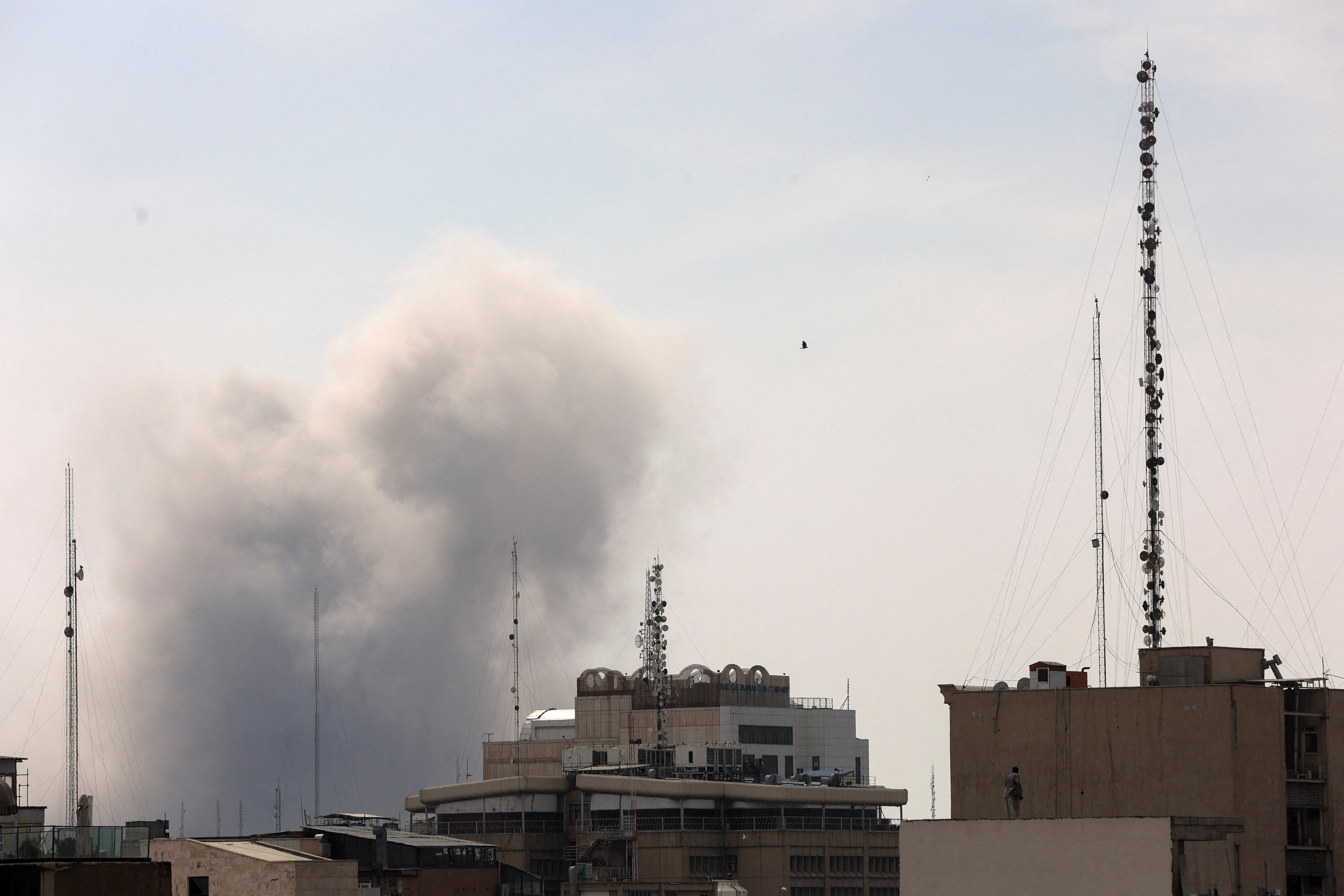 Smoke rises following an explosion, amid the U.S.-Israeli conflict with Iran, in Tehran