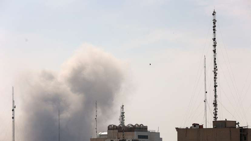 Smoke rises following an explosion, amid the U.S.-Israeli conflict with Iran, in Tehran