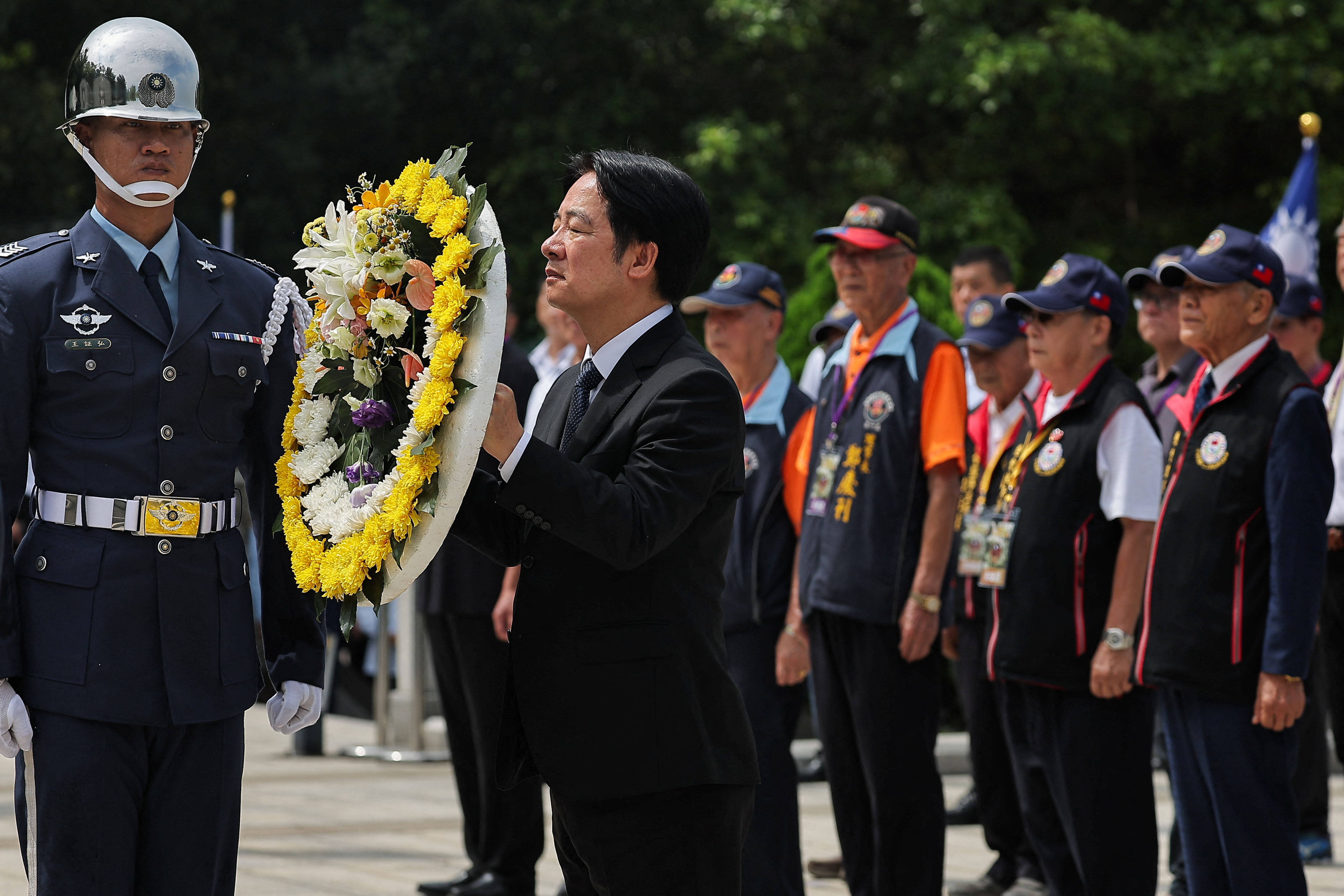 Ceremony commemorating the war against Chinese forces on the frontline island in Kinmen