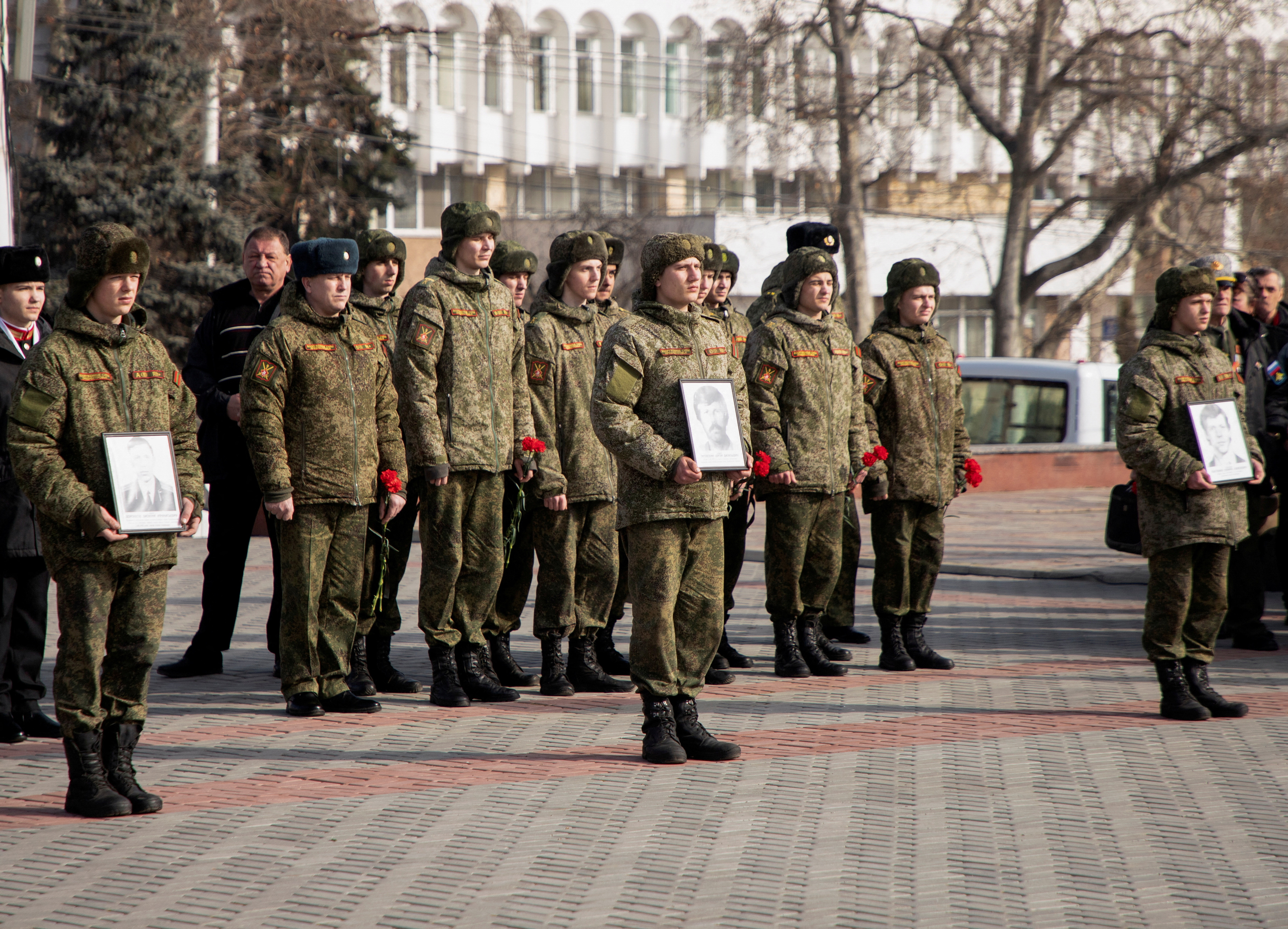 FILE PHOTO: People commemorate soldiers of breakaway Transdniestria killed in war against Moldova