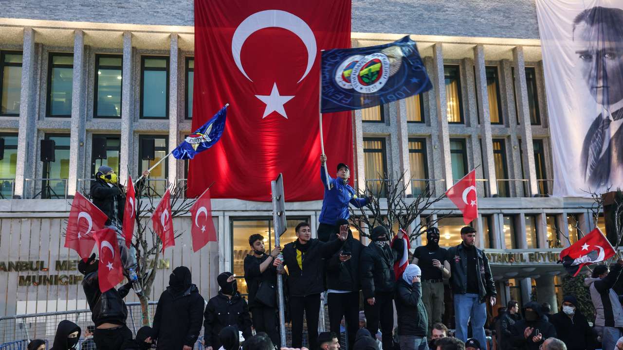 Protest against the arrest of Istanbul Mayor Ekrem Imamoglu, in Istanbul