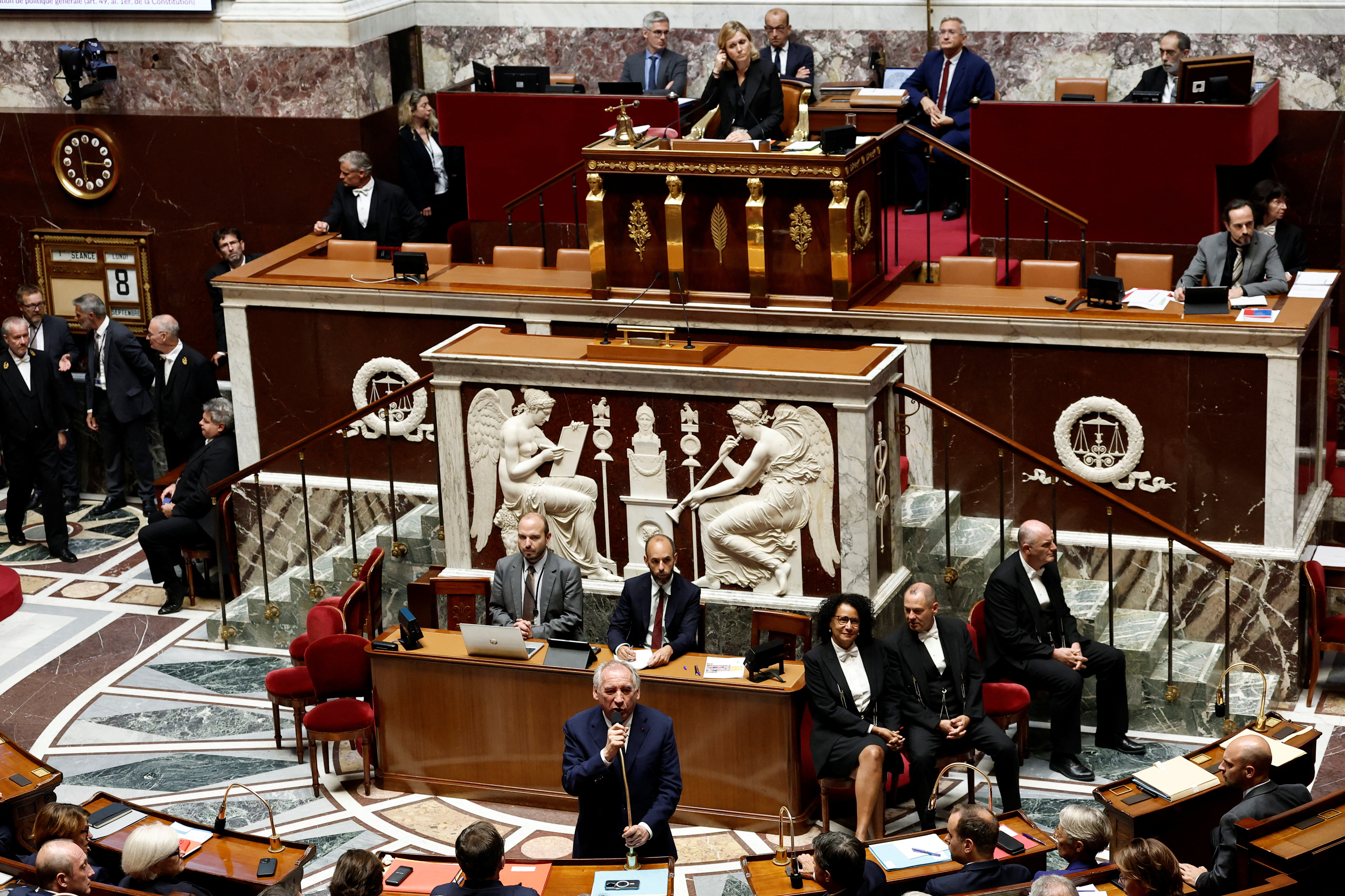 French PM faces vote of confidence in parliament in Paris