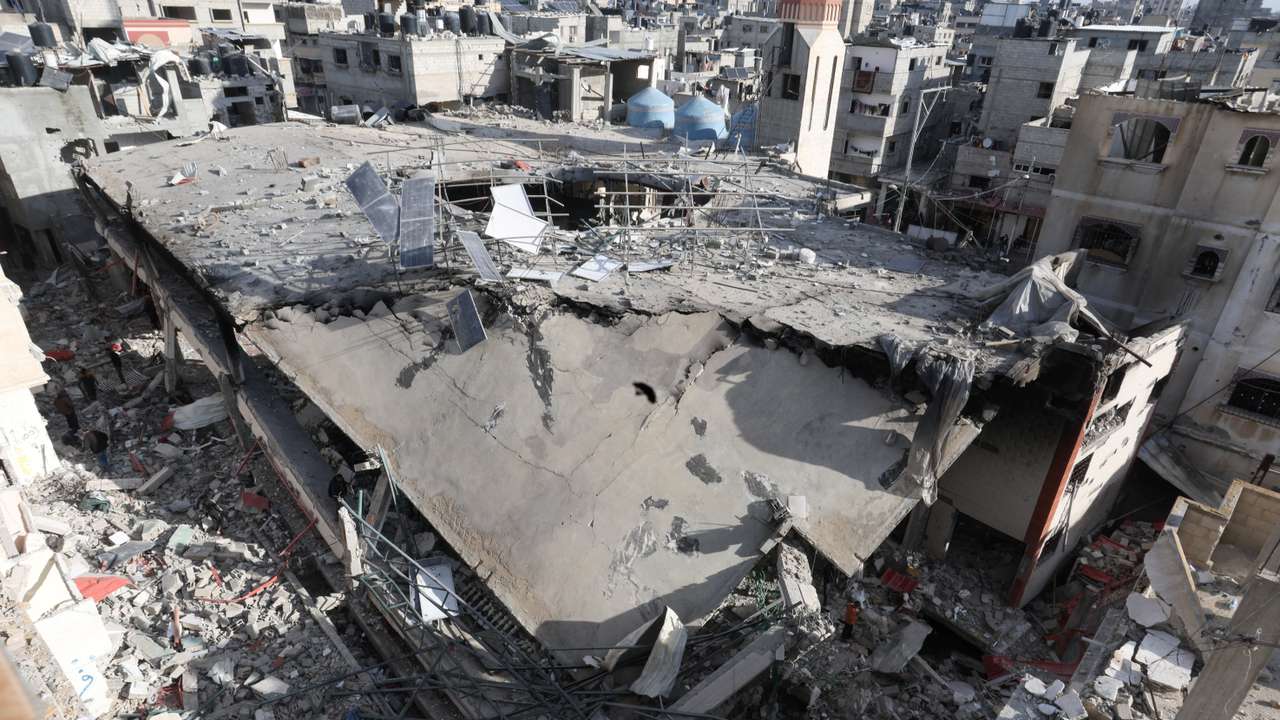 Aftermath of an Israeli strike in Rafah