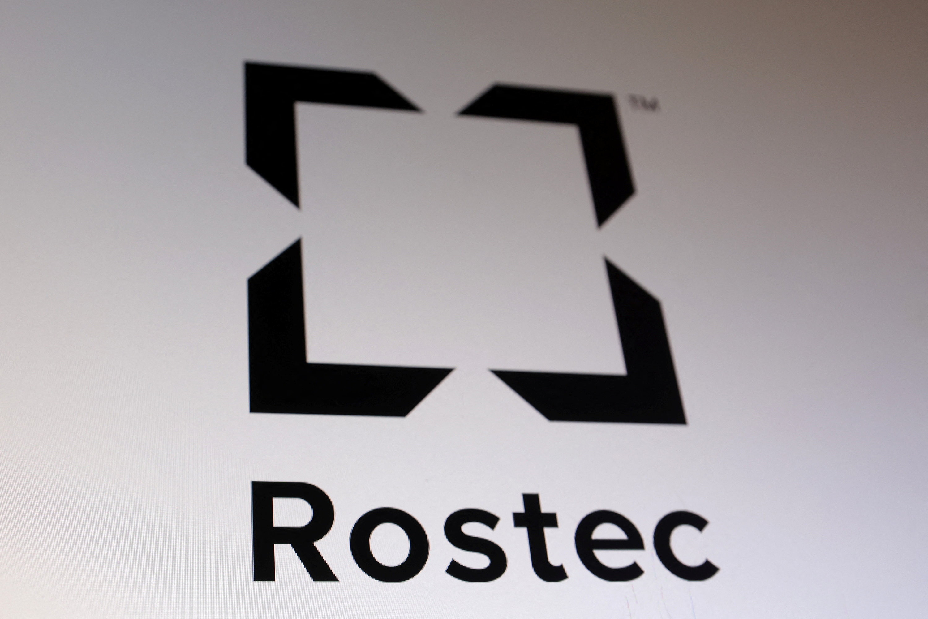 Illustration shows Rostec logo