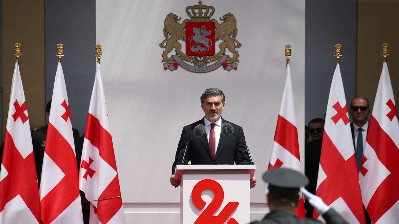 FILE PHOTO: Georgia's President Kavelashvili attends the Independence Day celebrations in Tbilisi