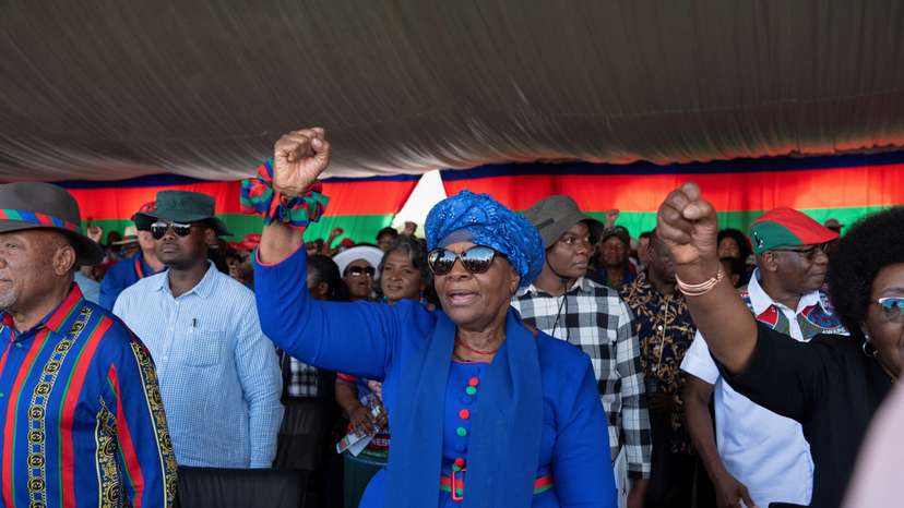 SWAPO rally ahead of upcoming elections in Namibia.