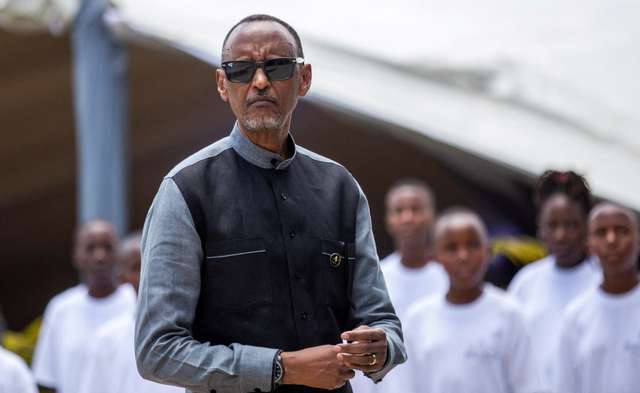 FILE PHOTO: Rwandan President Paul Kagame attends the lighting ceremony of the Rwandan genocide flame of hope, in Kigali
