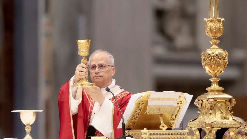 FILE PHOTO: Pope Leo XIV celebrates the Mass on the Solemnity of Saints Peter and Paul, Apostles in St Peter's Basilica, at the Vatican