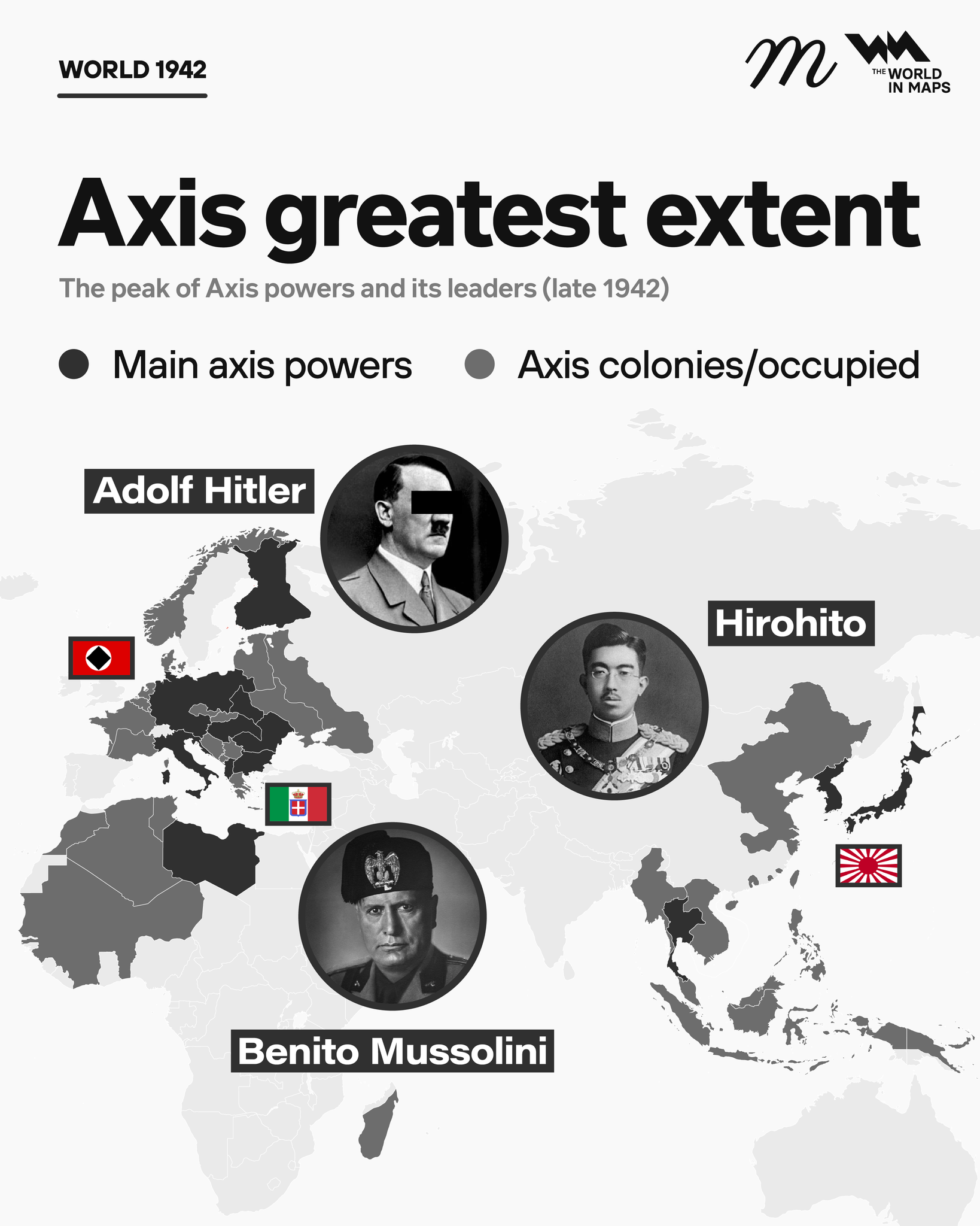 How Axis powers reached their greatest territorial expansion during World War II in 1942