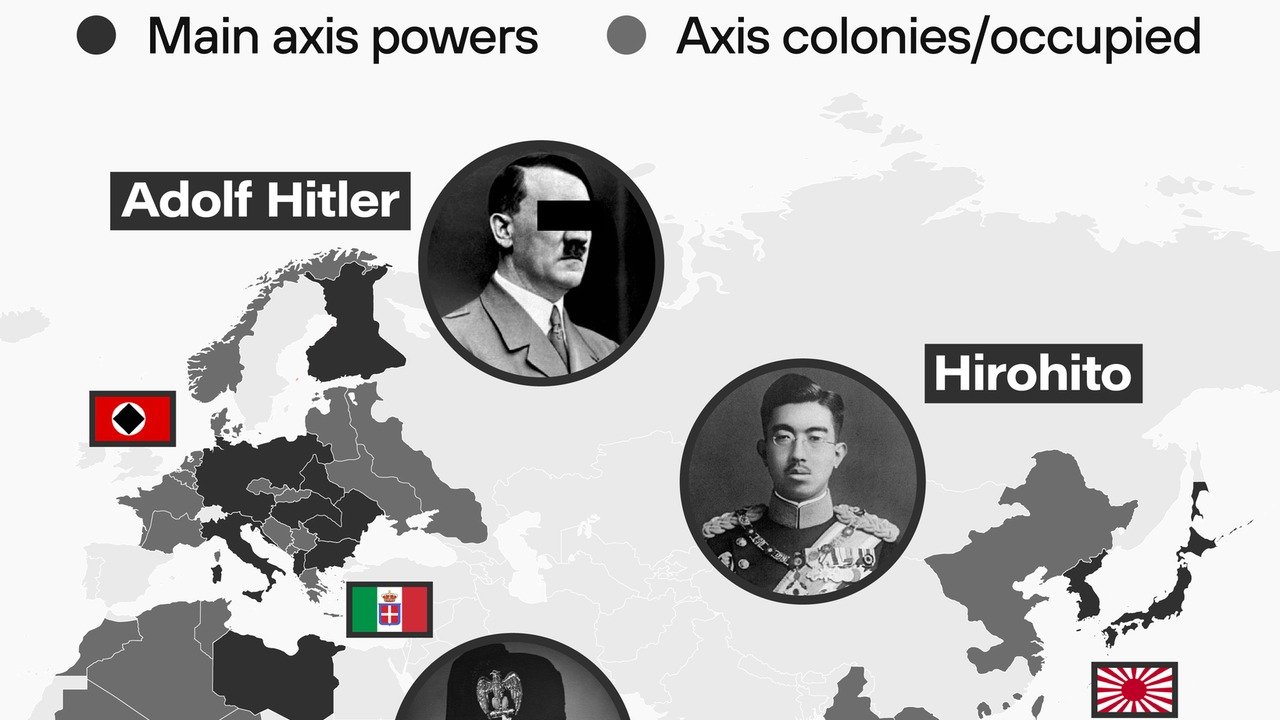How Axis powers reached their greatest territorial expansion during World War II in 1942