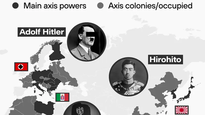 How Axis powers reached their greatest territorial expansion during World War II in 1942