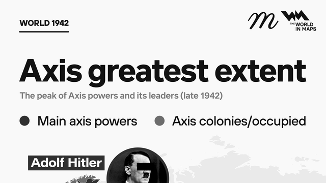 How Axis powers reached their greatest territorial expansion during World War II in 1942