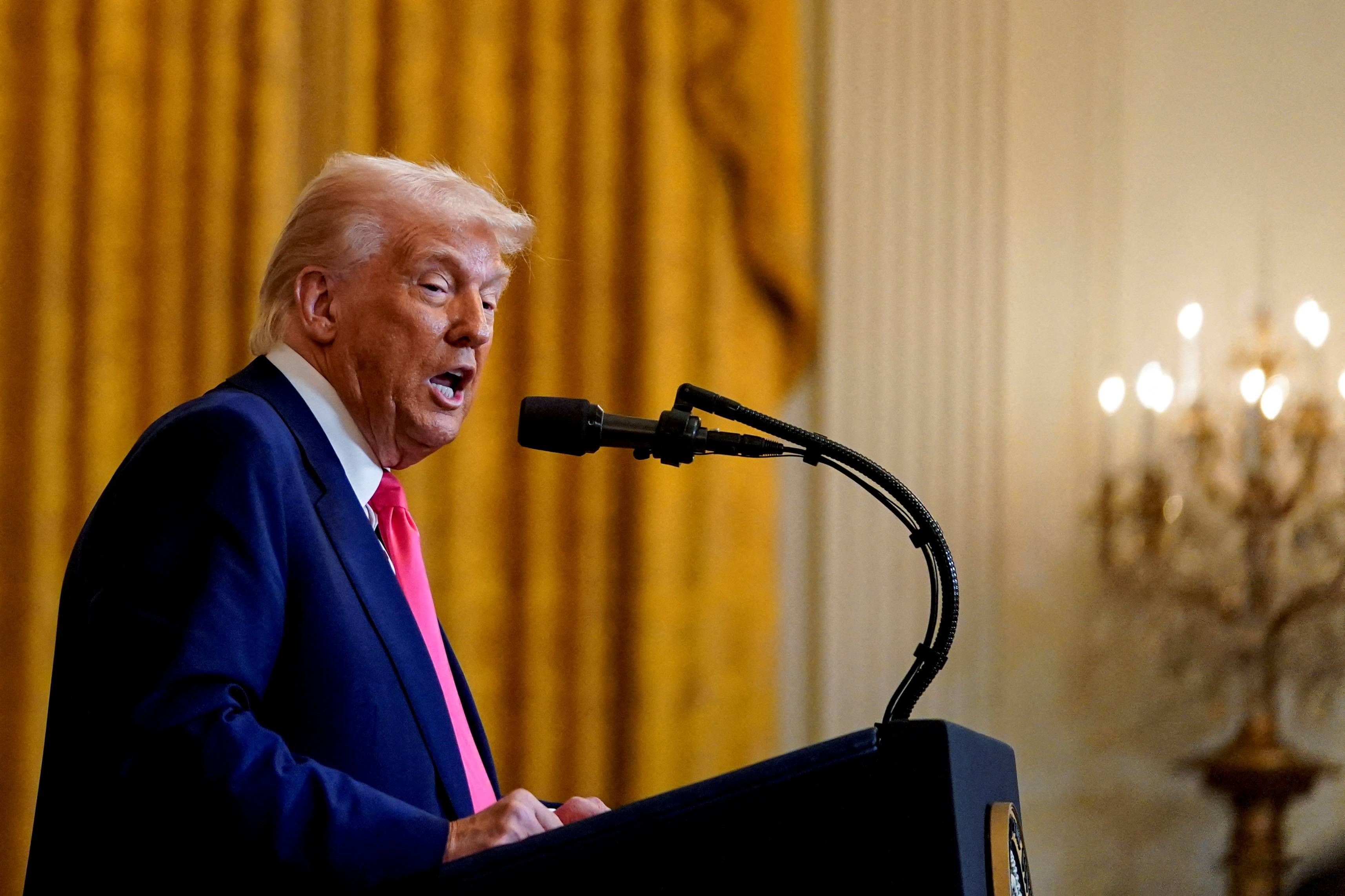 U.S. President Donald Trump signs executive orders in Washington