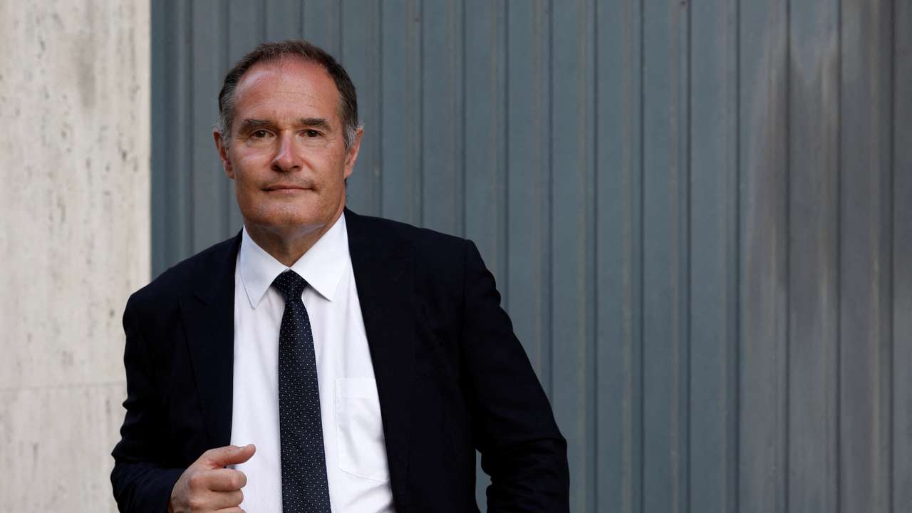 FILE PHOTO: French European deputy of the far-right party Rassemblement National Fabrice Leggeri poses in Paris