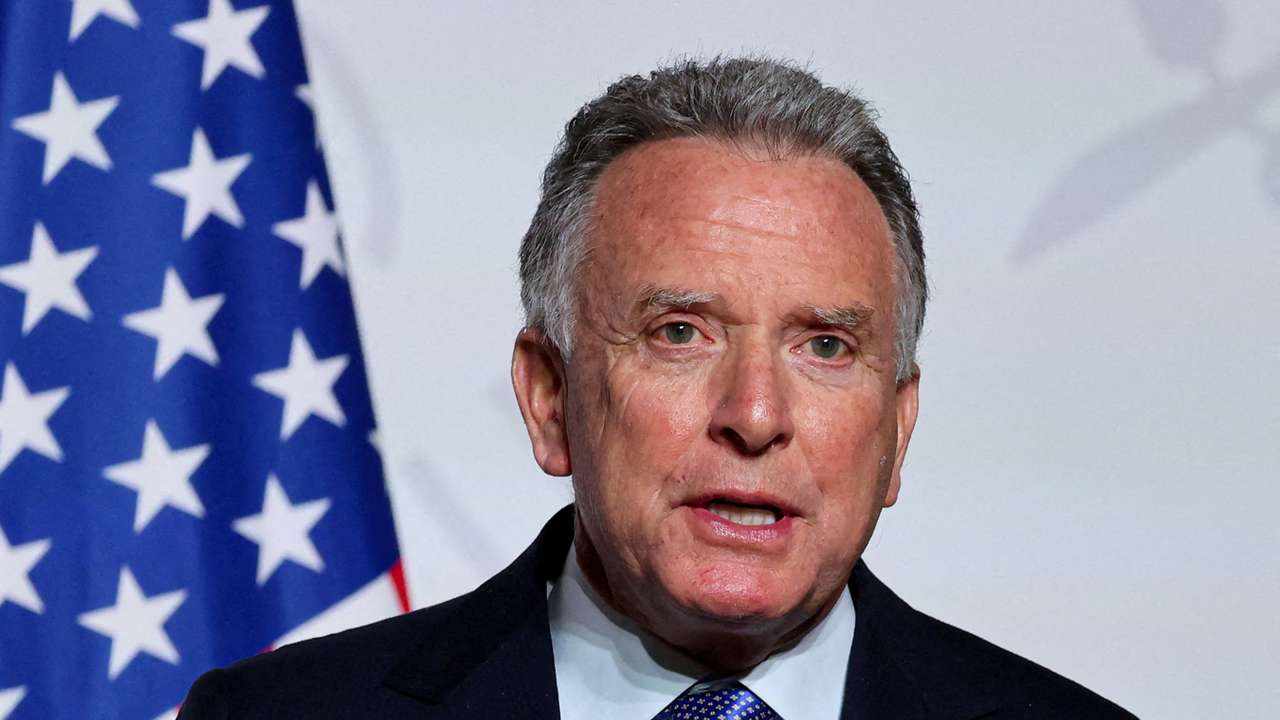 FILE PHOTO: U.S. Special Envoy Steve Witkoff delivers a press conference in Paris