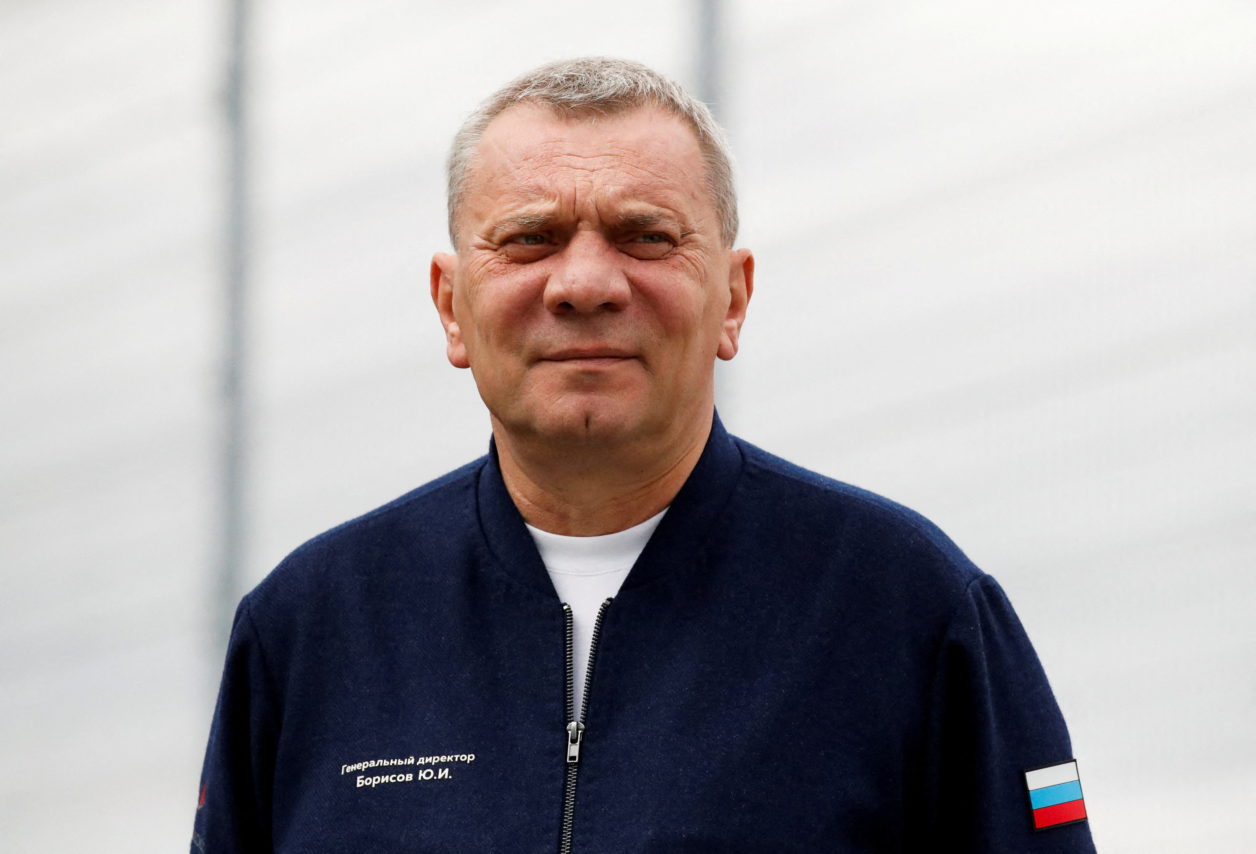 FILE PHOTO: General Director of the Russian state space corporation Roscosmos Yuri Borisov looks on at the Baikonur Cosmodrome