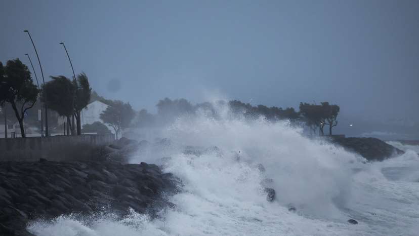 Post-Tropical Cyclone Gabrielle in Sao Miguel island in Azores