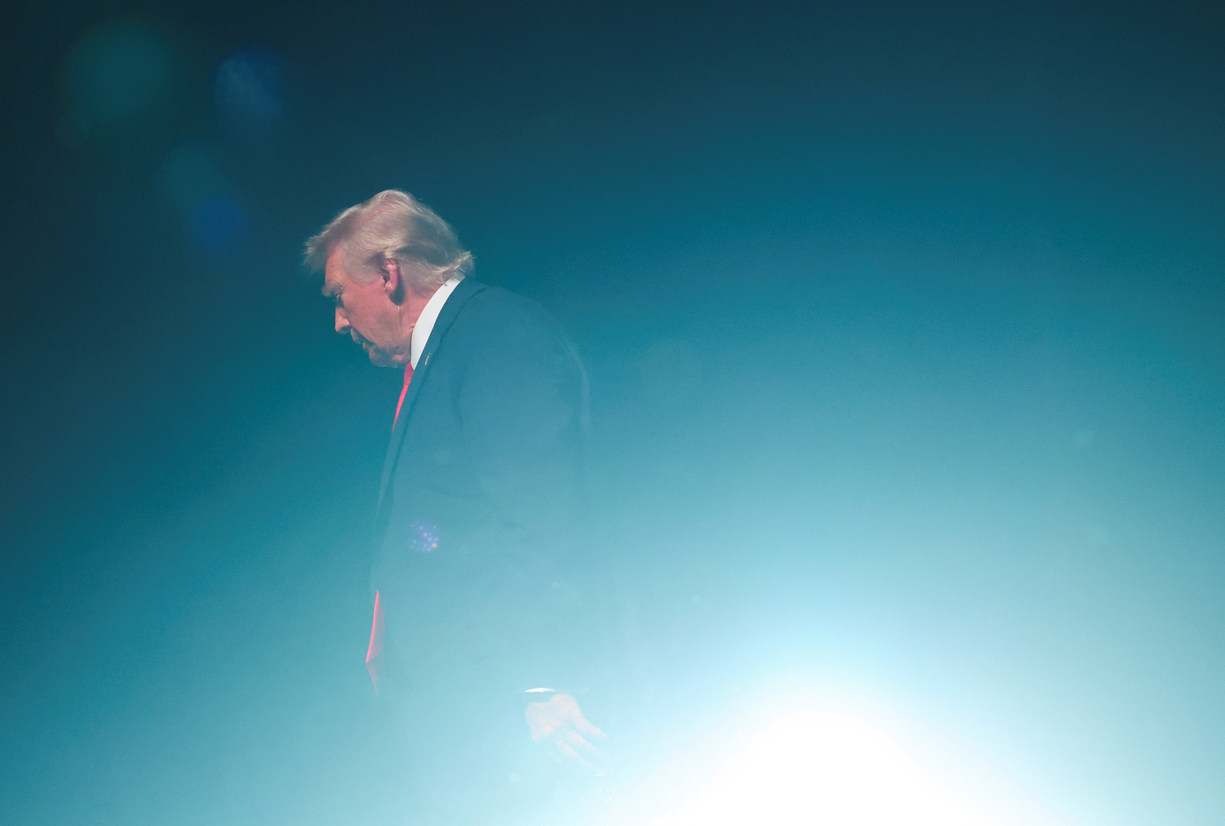 Republican presidential nominee and former U.S. President Donald Trump campaigns in Glendale