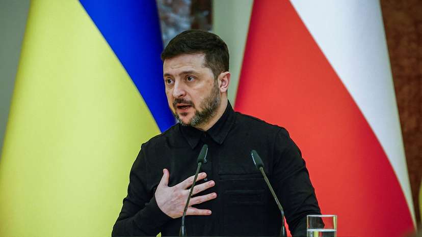 Ukrainian President Zelenskiy and Polish PM Tusk meet in Kyiv