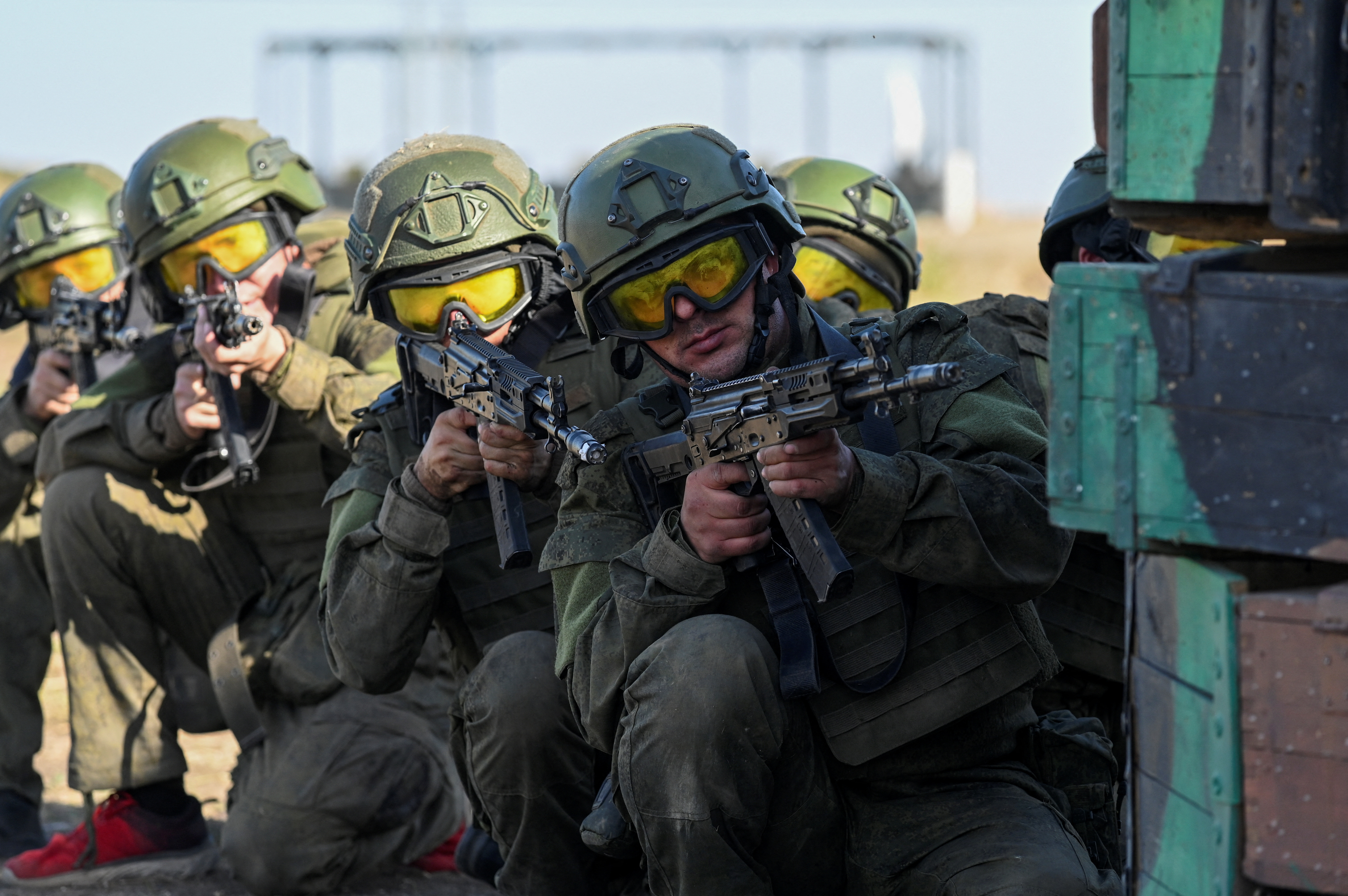 Russian recruits undergo combat training in Rostov region