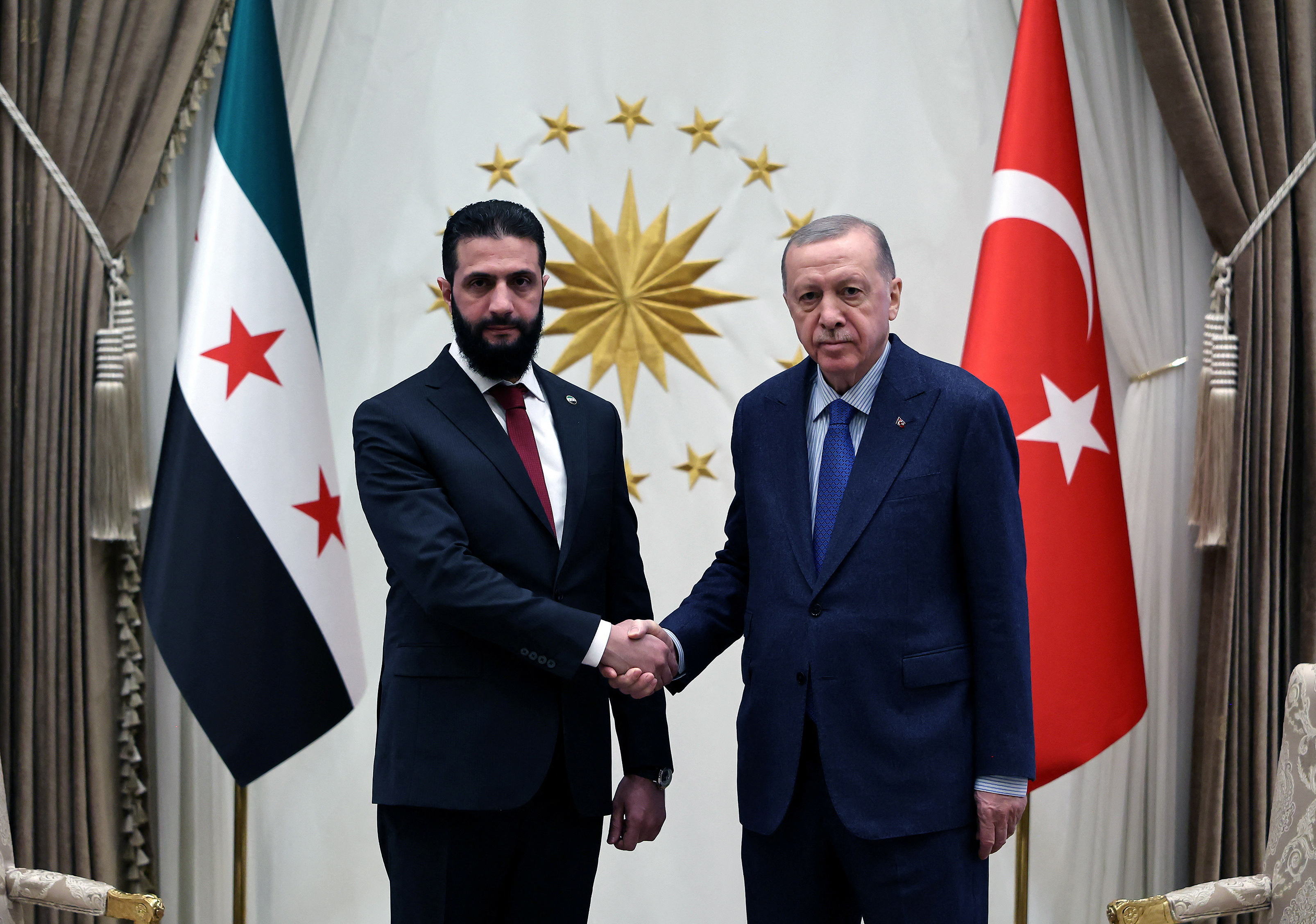 Syria's newly appointed president for a transitional phase Ahmed al-Sharaa visits Ankara