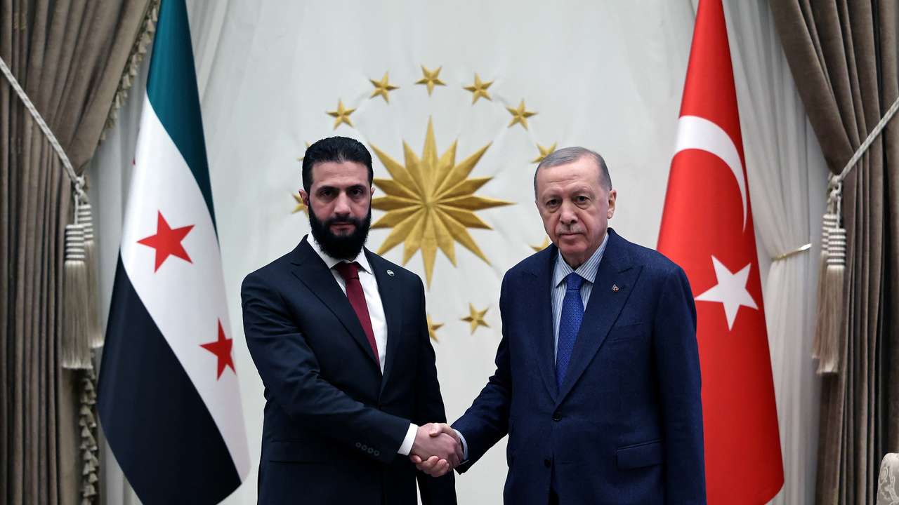 Syria's newly appointed president for a transitional phase Ahmed al-Sharaa visits Ankara
