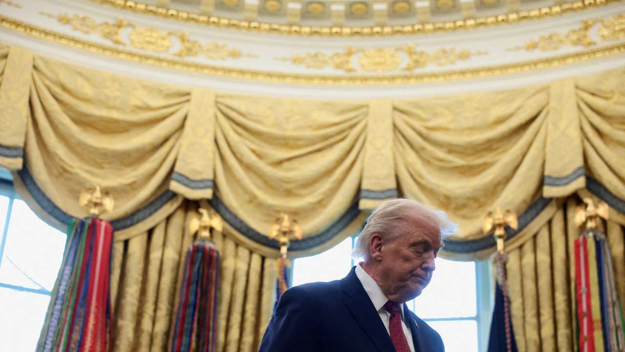FILE PHOTO: U.S. President Donald Trump participates in a Mexican Border Defense Medal presentation at the White House in Washington