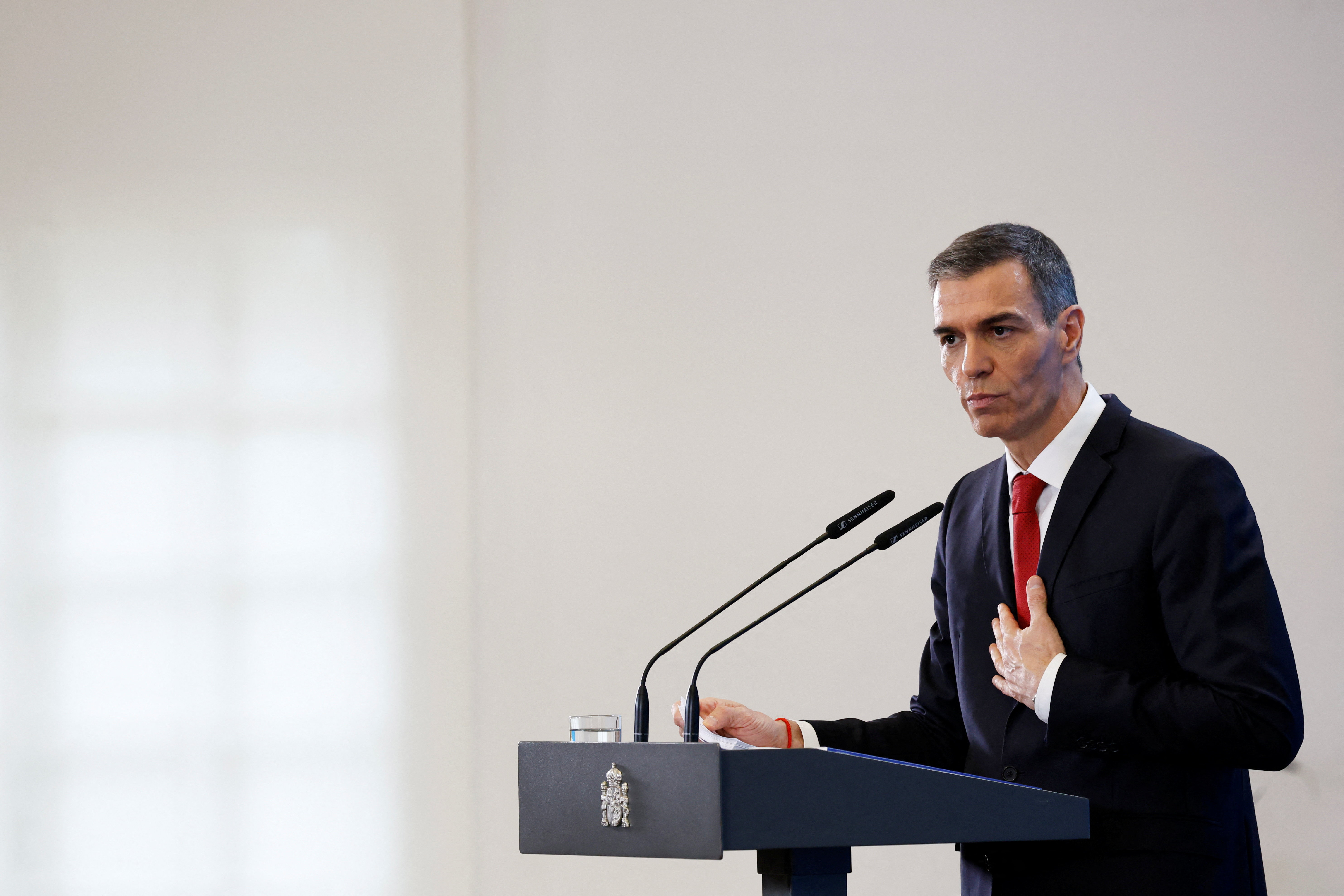 Spain's PM Sanchez holds year-end balance news briefing in Madrid