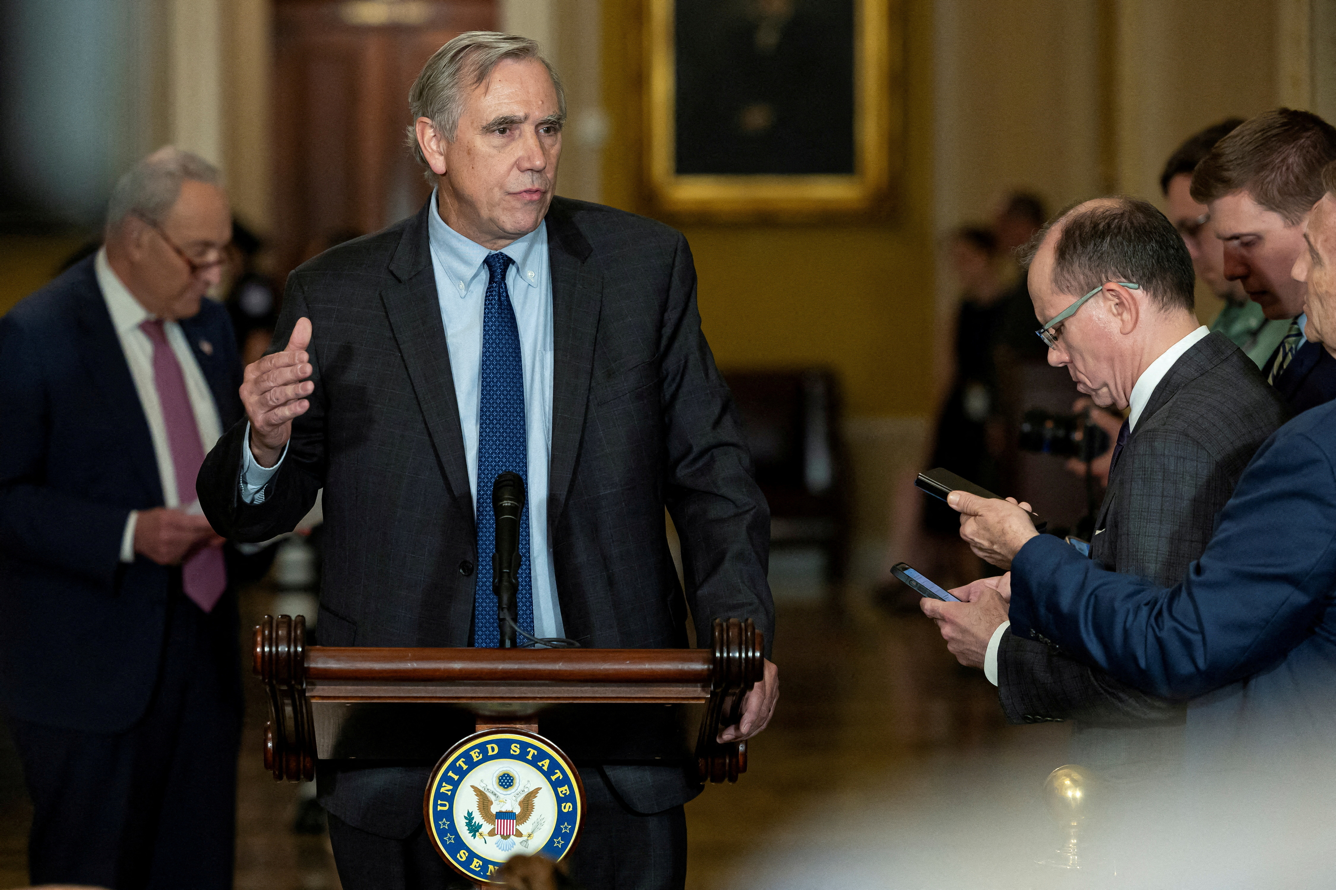 FILE PHOTO: US Senator Jeff Merkley of Oregon is shown in Washington, D.C.
