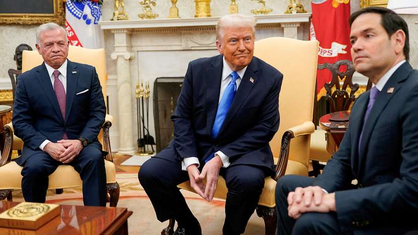 FILE PHOTO: U.S. President Donald Trump meets with Jordan's King Abdullah at the White House in Washington
