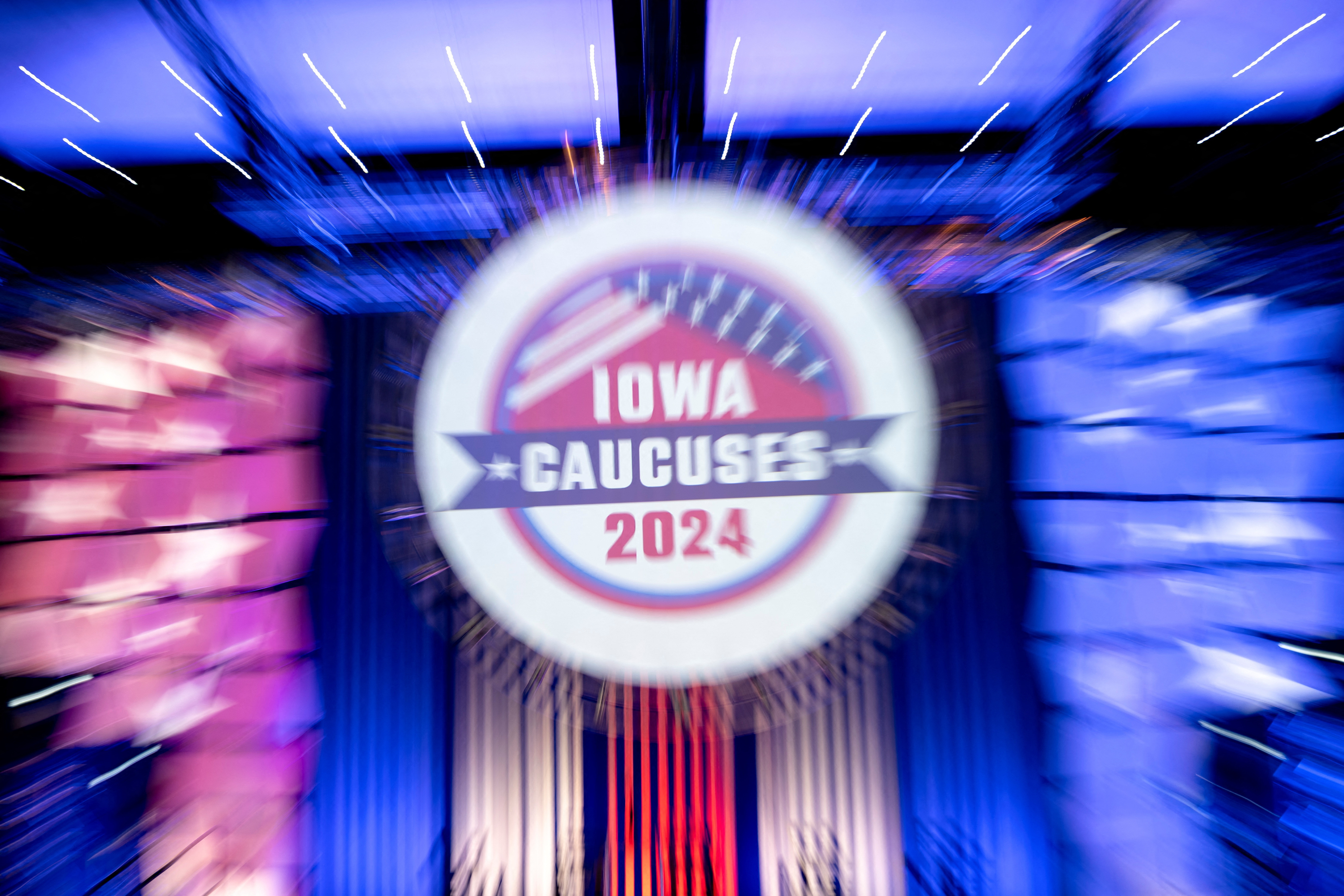 Iowa Democrats hold a press conference ahead of Iowa Caucuses, in Des Moines