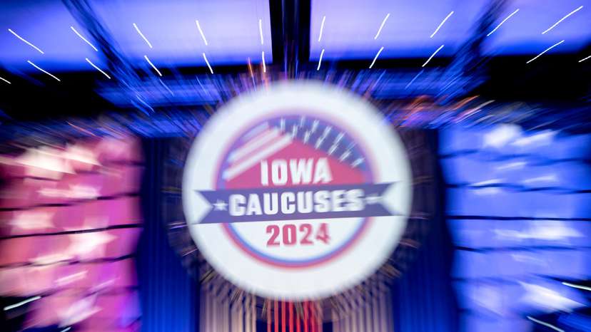 Iowa Democrats hold a press conference ahead of Iowa Caucuses, in Des Moines