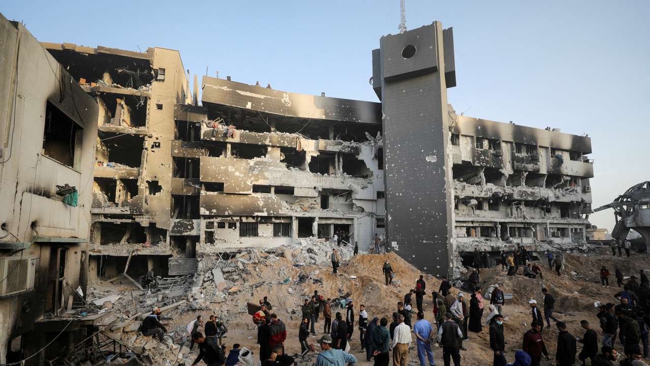 FILE PHOTO: Aftermath of a two-week Israeli operation at Al Shifa Hospital and the area around it