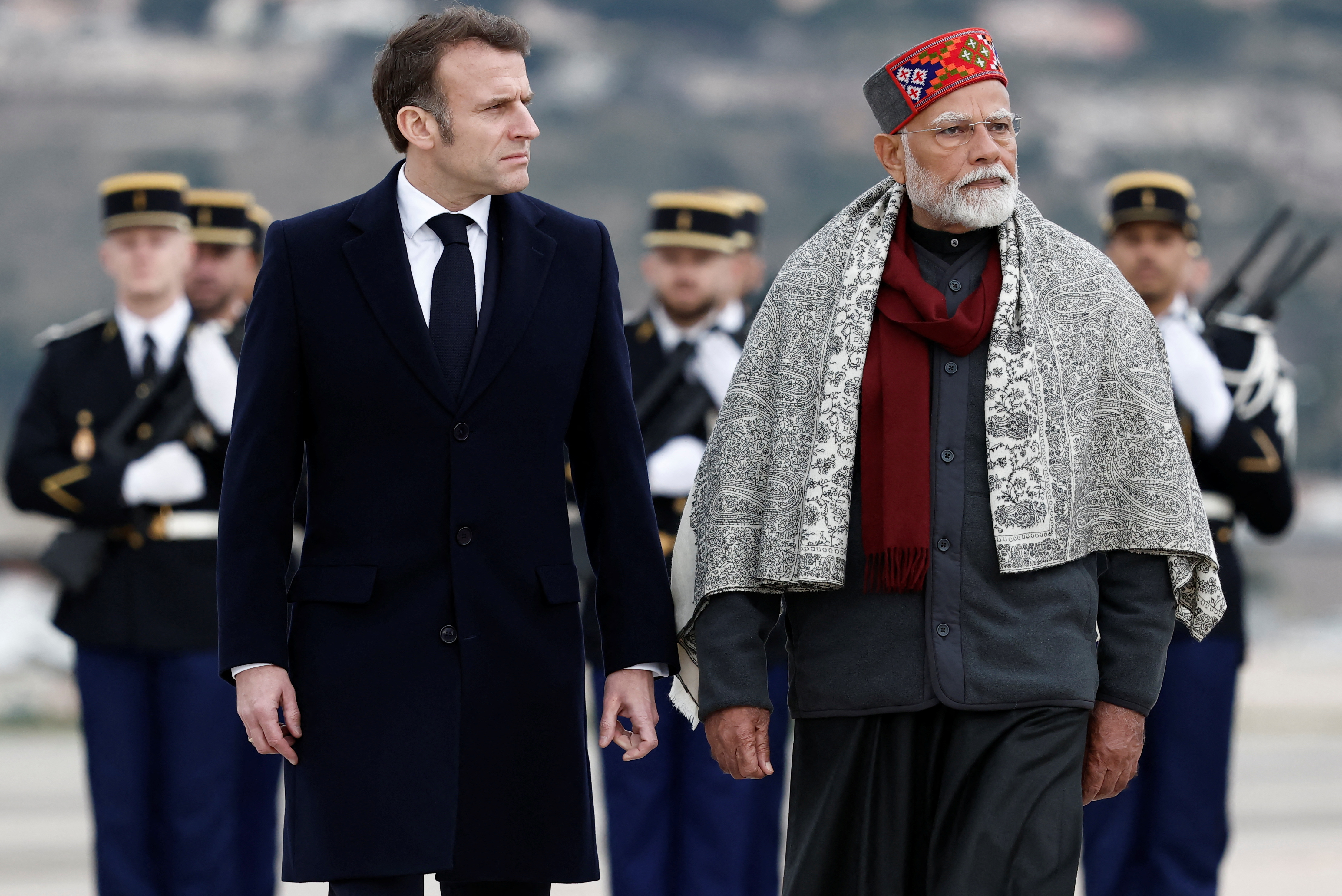French President Macron and Indian Prime Minister Modi visit Marseille