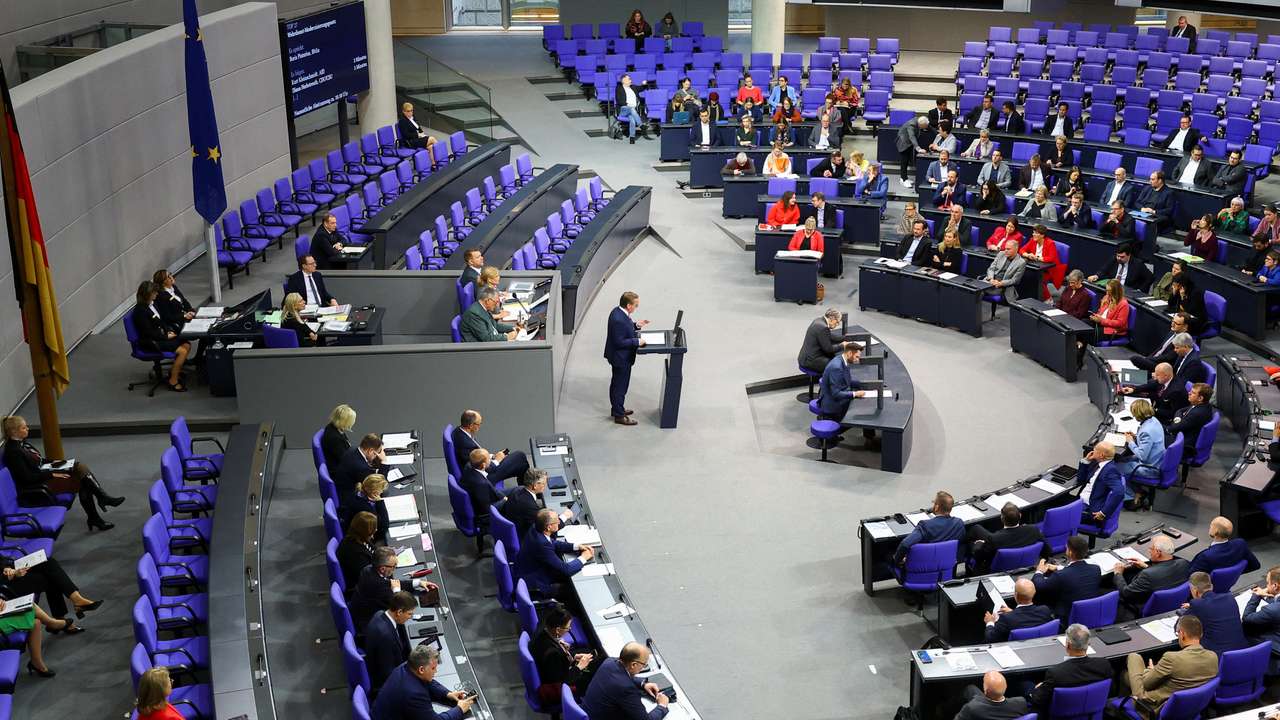 Session of the lower house of parliament Bundestag in Berlin