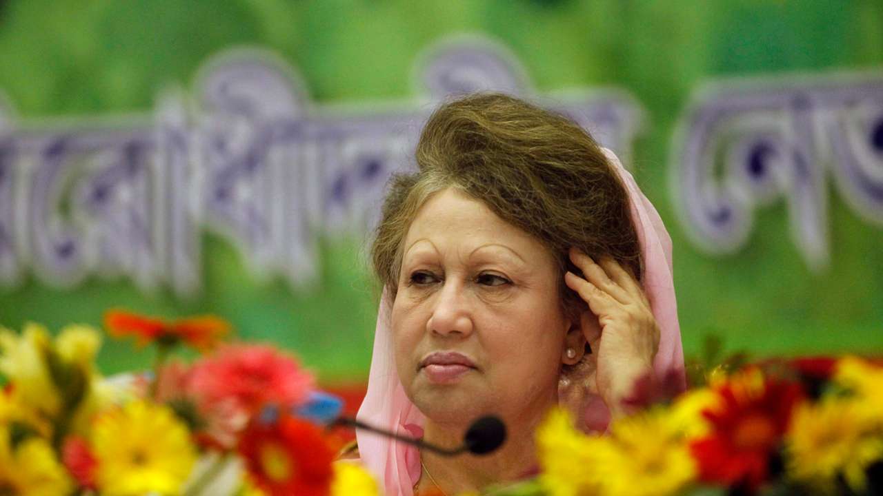 BNP Chairperson Khaleda Zia attends a rally in Dhaka