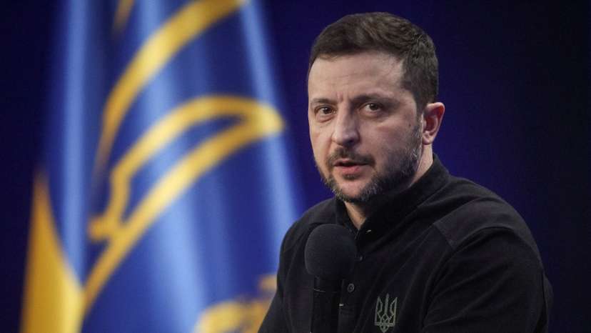 Ukraine's President Zelenskiy attends a press conference in Kyiv