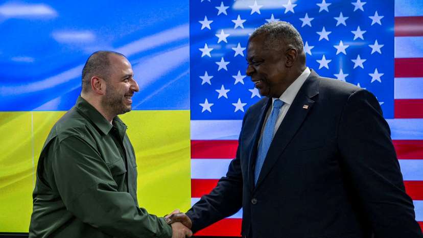 FILE PHOTO: U.S. Secretary of Defense Austin visits Kyiv