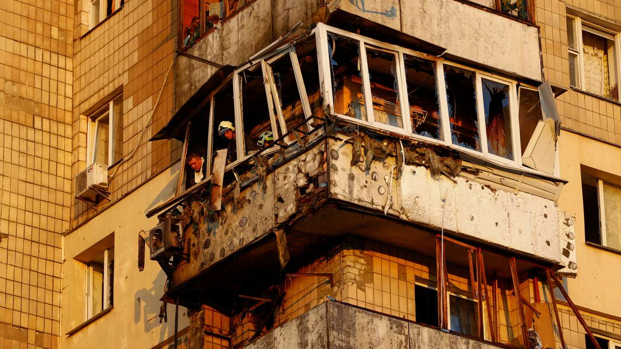 Aftermath of a Russian missile attack in Kyiv