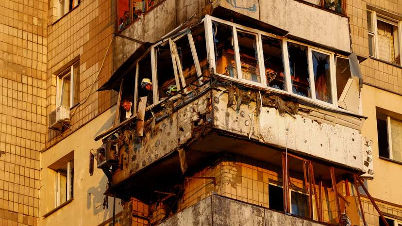 Aftermath of a Russian missile attack in Kyiv